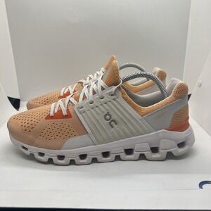 On Cloud Swift Womens Size 10.5 White Peach Shoes Sneakers Athletic Running